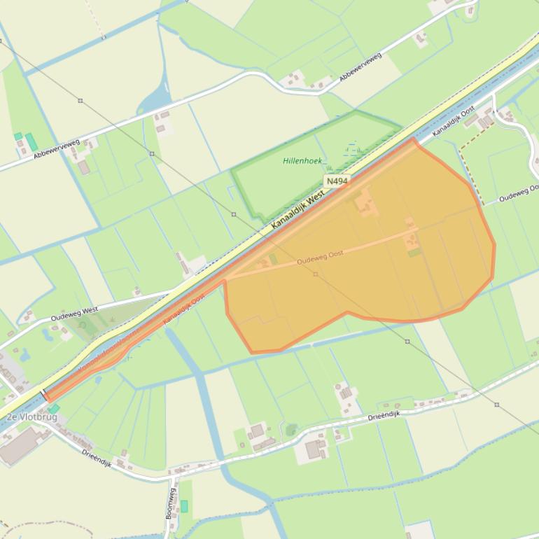 Kaart van postcodegebied 3218LJ.