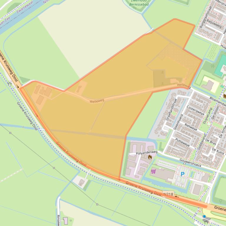 Kaart van postcodegebied 3218LK.