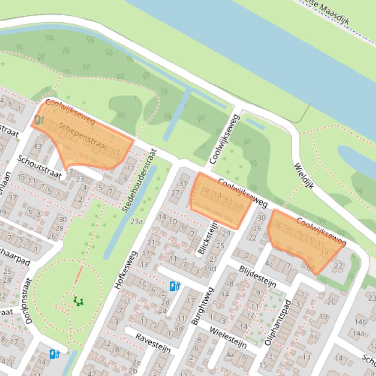 Kaart van postcodegebied 3218VC.