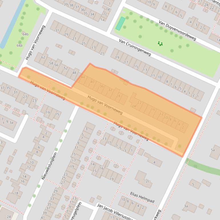 Kaart van postcodegebied 3218VG.