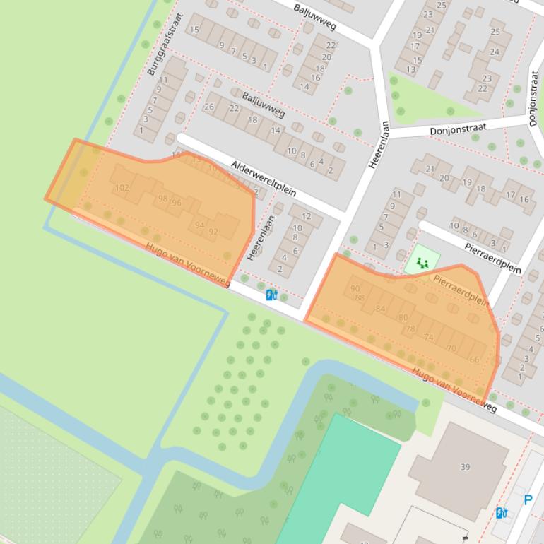 Kaart van postcodegebied 3218VJ.