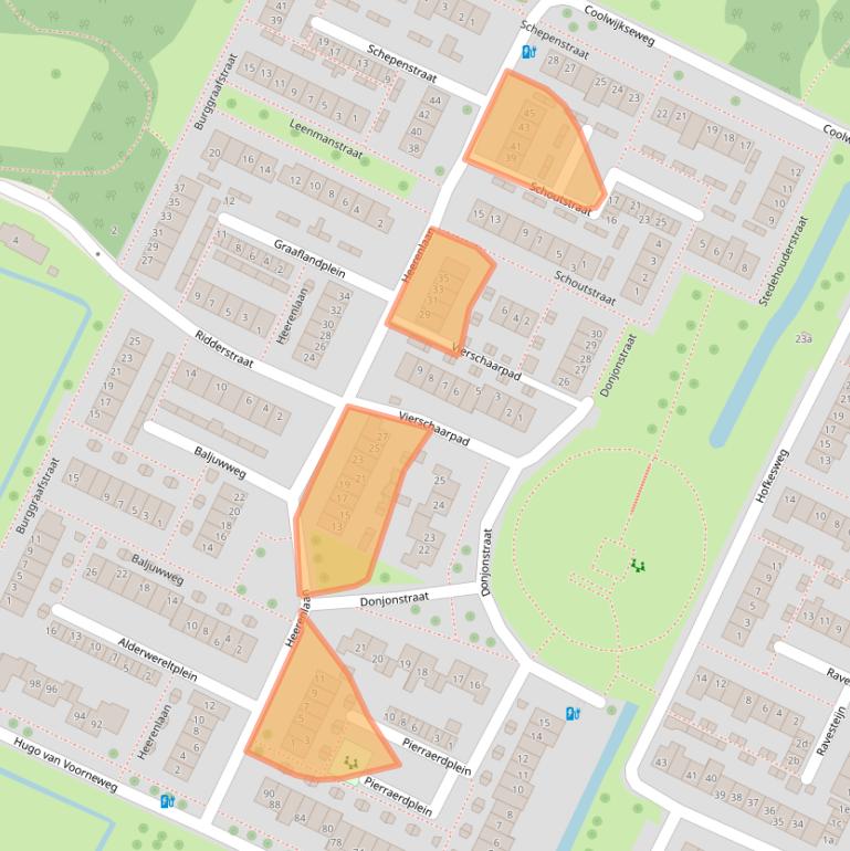 Kaart van postcodegebied 3218VK.