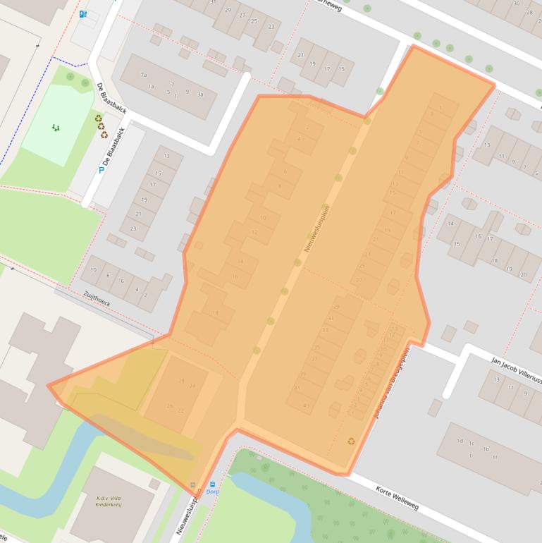 Kaart van postcodegebied 3218VP.