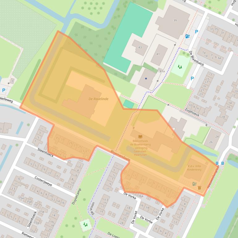 Kaart van postcodegebied 3218XA.