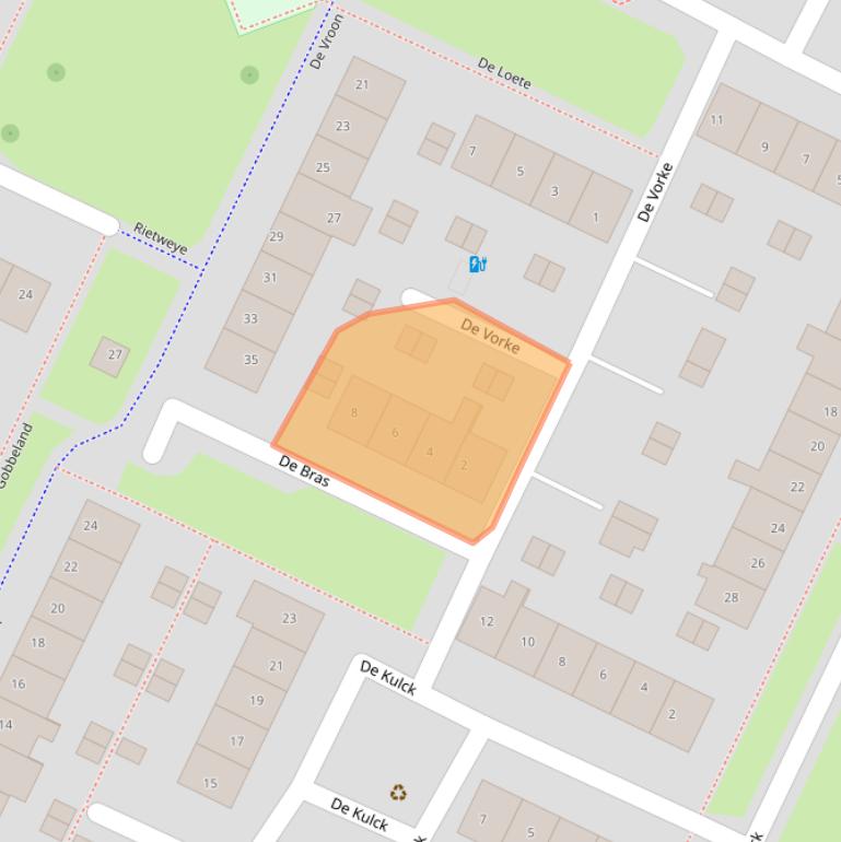 Kaart van postcodegebied 3218XC.