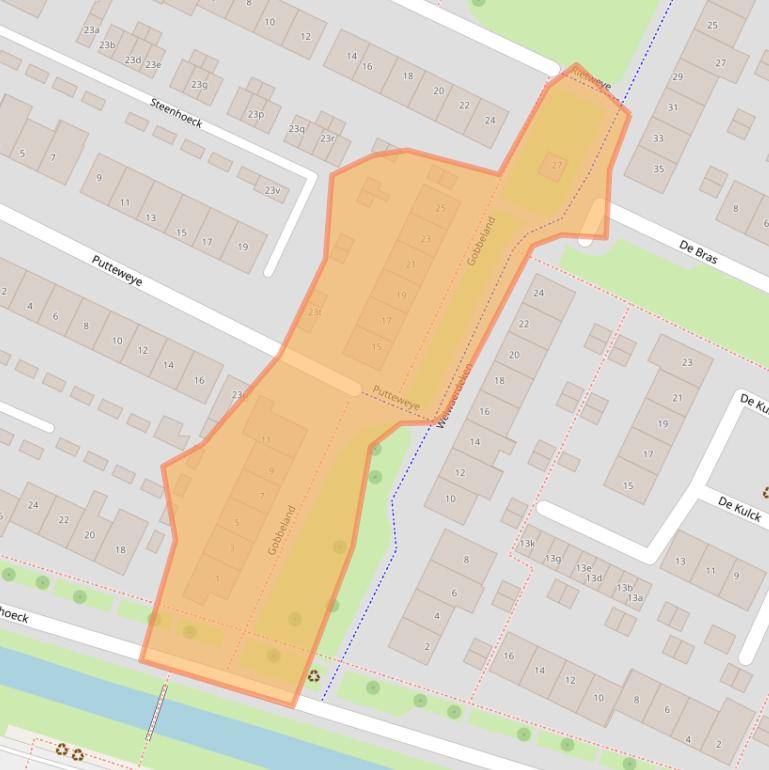 Kaart van postcodegebied 3218XK.