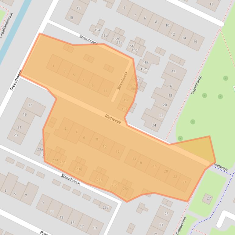 Kaart van postcodegebied 3218XN.