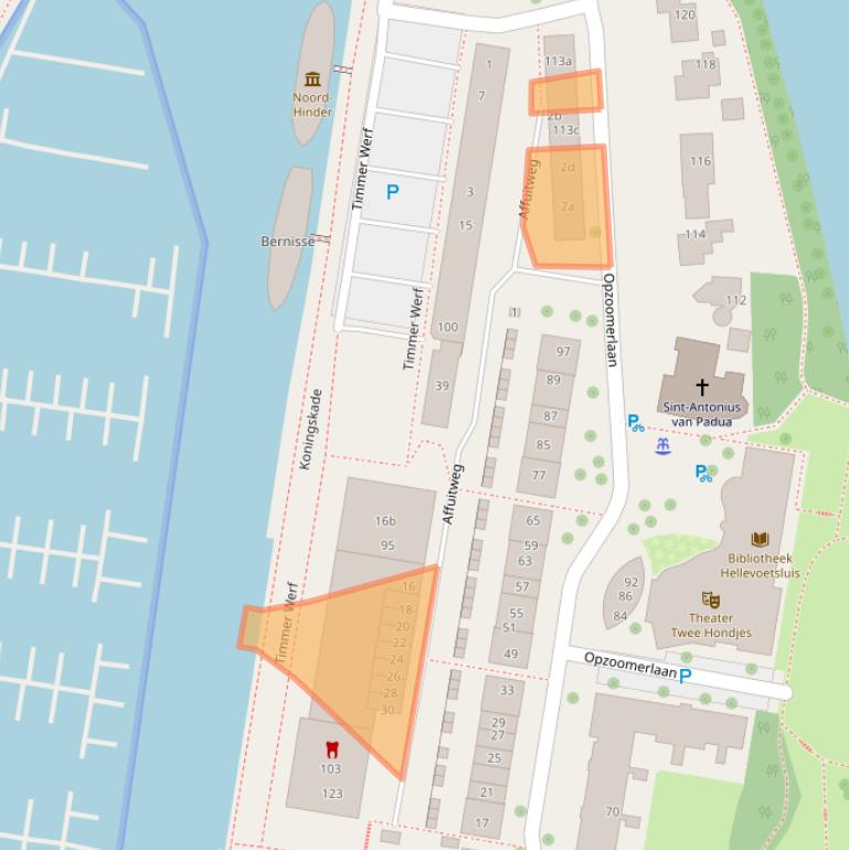 Kaart van postcodegebied 3221AR.