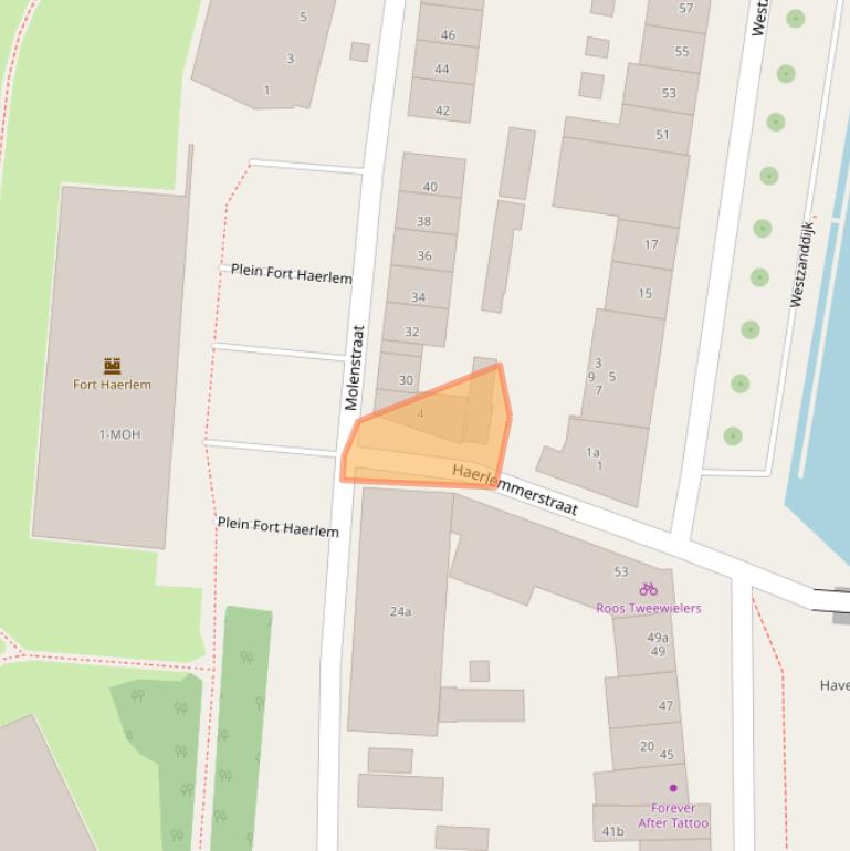 Kaart van postcodegebied 3221AX.