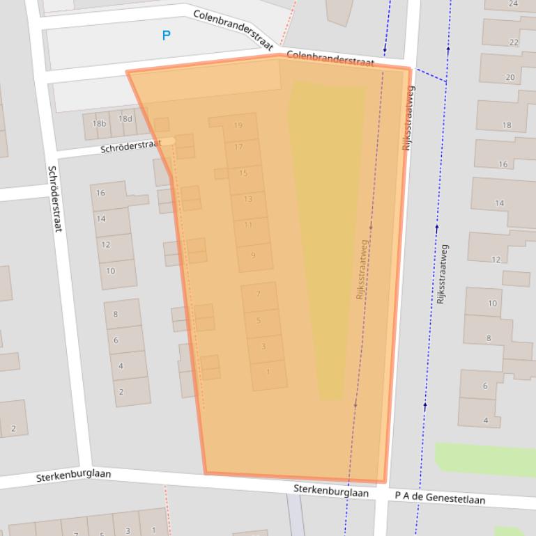 Kaart van postcodegebied 3221BD.