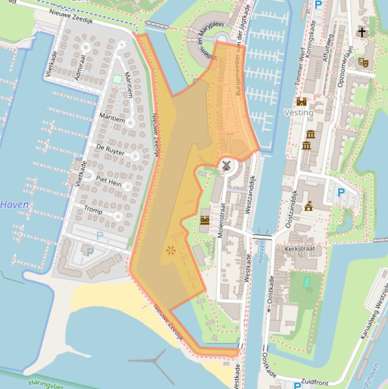 Kaart van postcodegebied 3221CB.