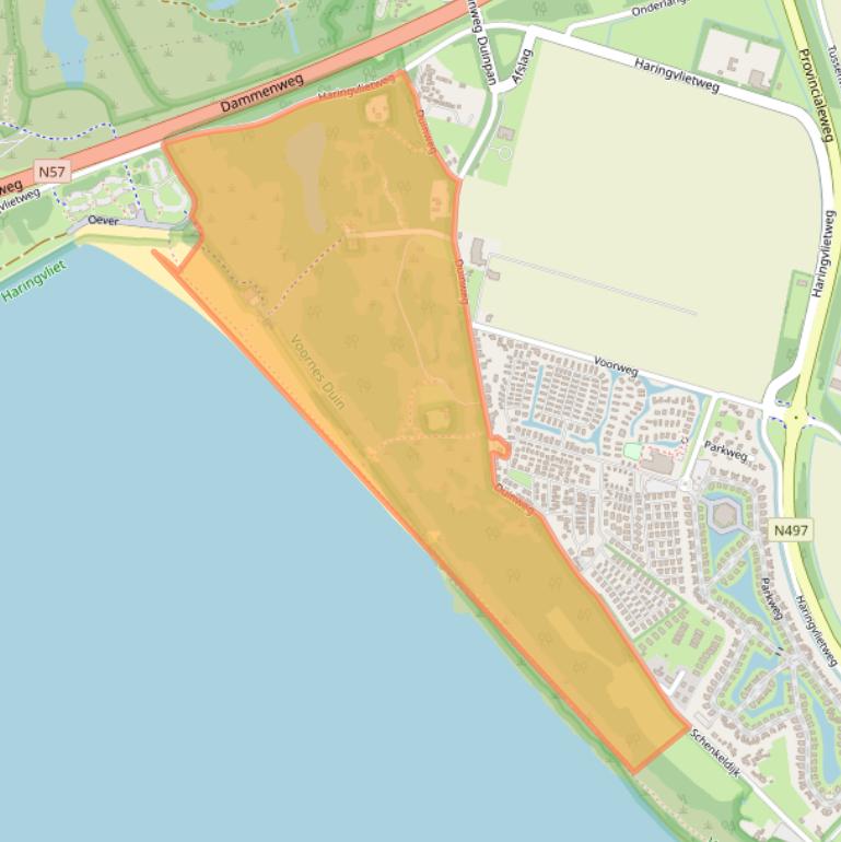 Kaart van postcodegebied 3221LB.