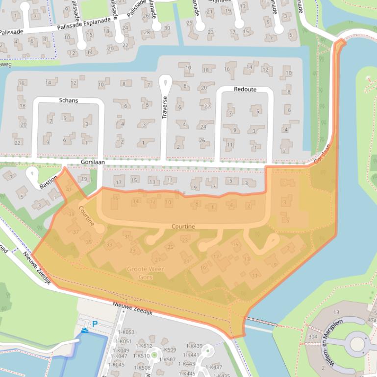 Kaart van postcodegebied 3221LL.
