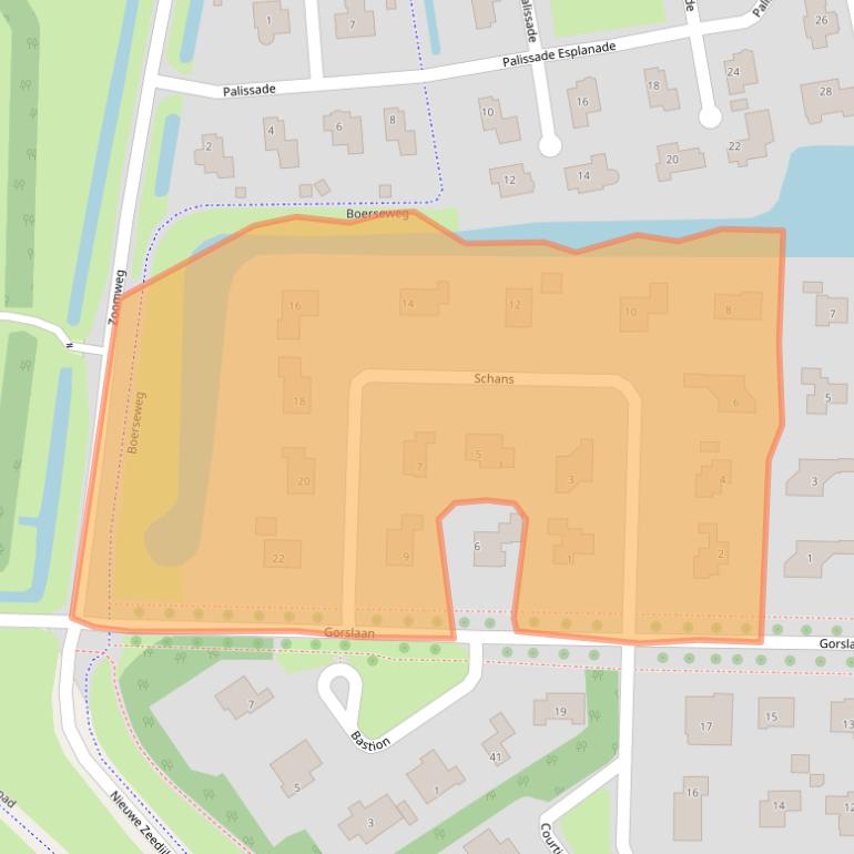 Kaart van postcodegebied 3221LN.