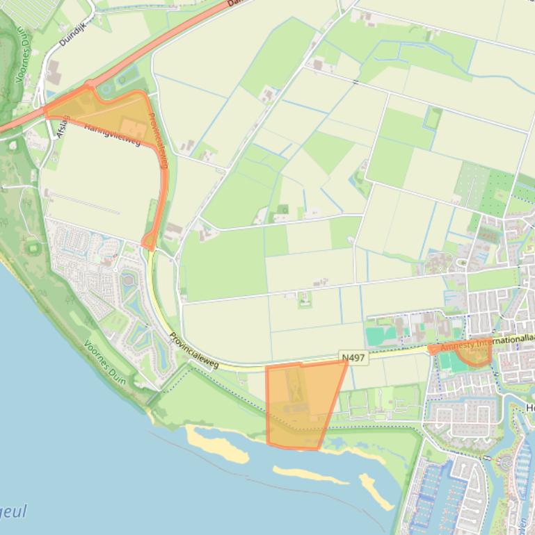 Kaart van postcodegebied 3221LS.