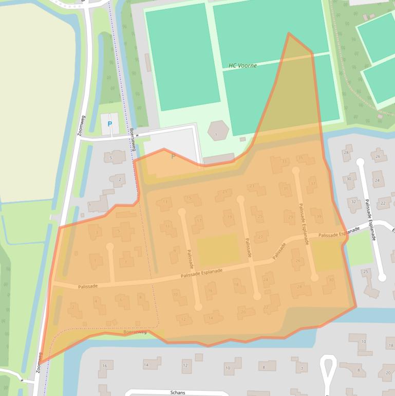 Kaart van postcodegebied 3221LX.