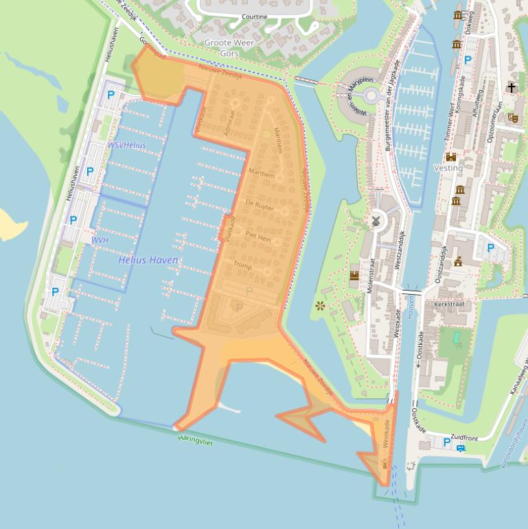 Kaart van postcodegebied 3221LZ.