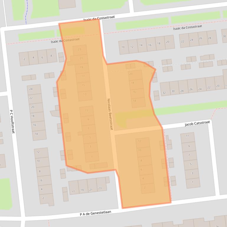 Kaart van postcodegebied 3221TR.