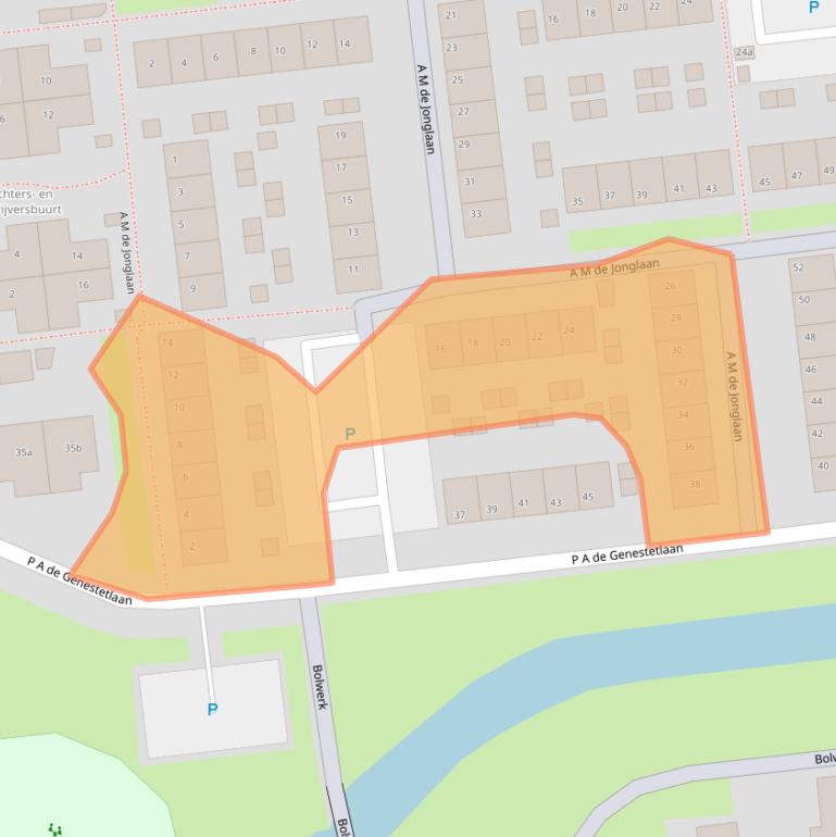 Kaart van postcodegebied 3221VC.