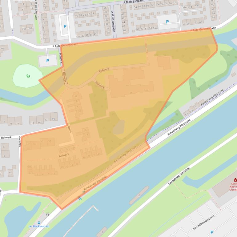 Kaart van postcodegebied 3221VJ.