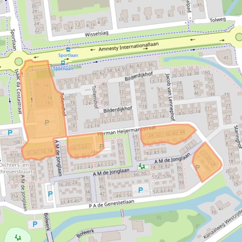 Kaart van postcodegebied 3221VK.