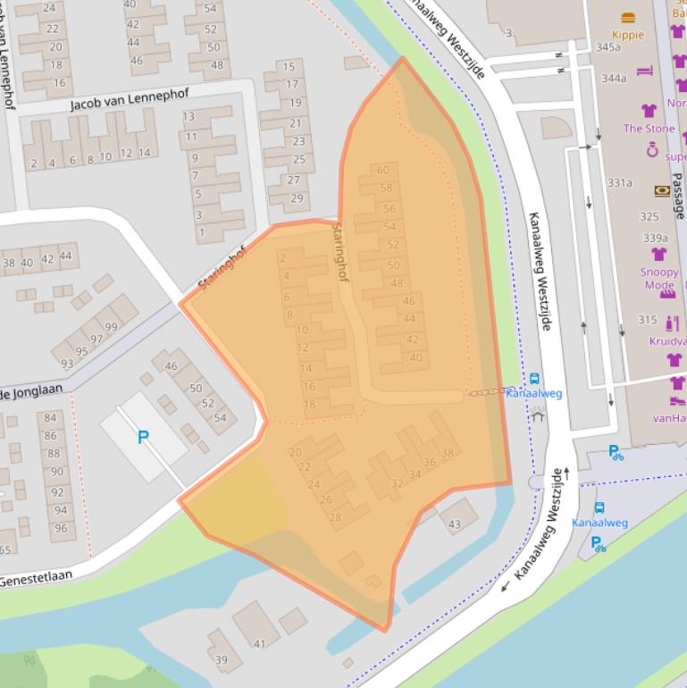 Kaart van postcodegebied 3221VS.