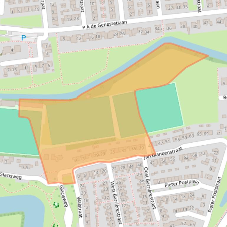 Kaart van postcodegebied 3221XD.