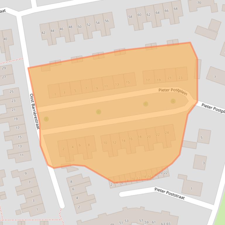 Kaart van postcodegebied 3221XK.