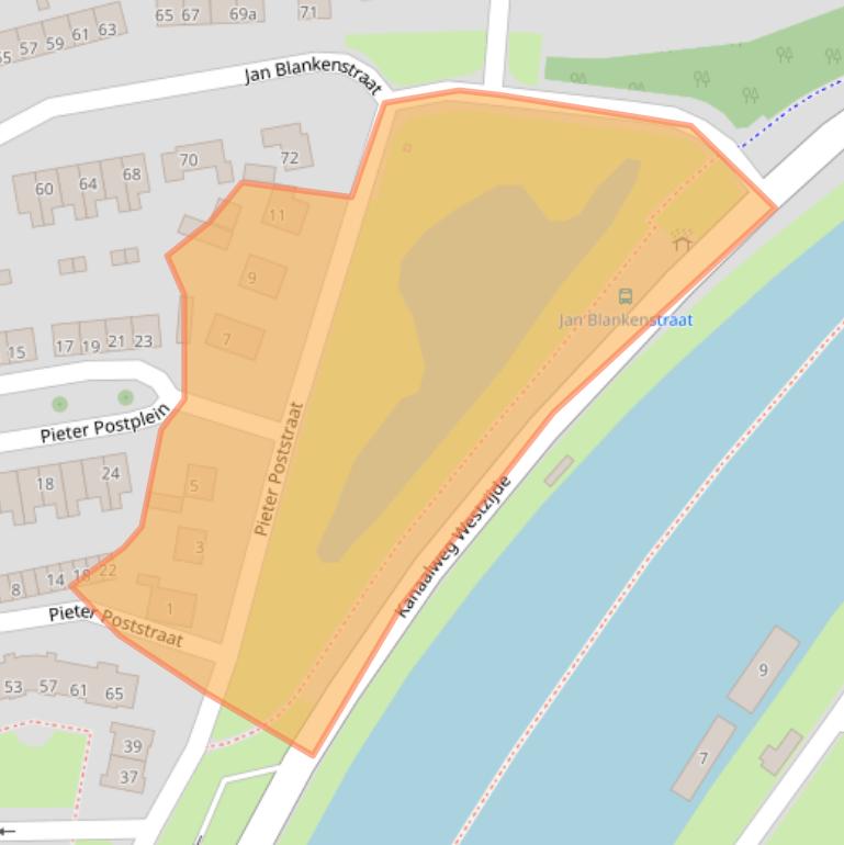 Kaart van postcodegebied 3221XL.