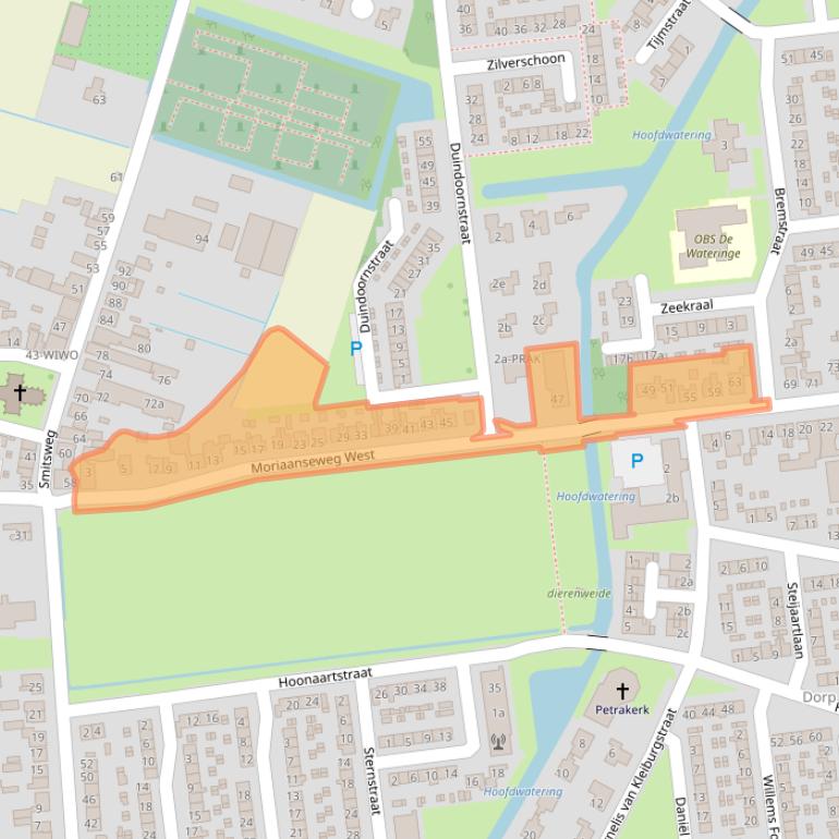 Kaart van postcodegebied 3222AB.