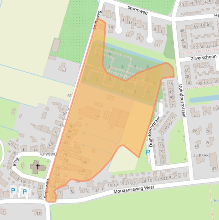 Kaart van postcodegebied 3222AJ.