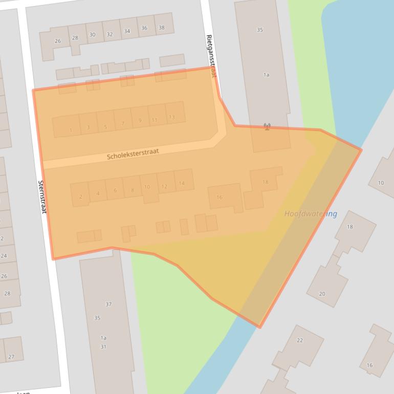 Kaart van postcodegebied 3222BL.