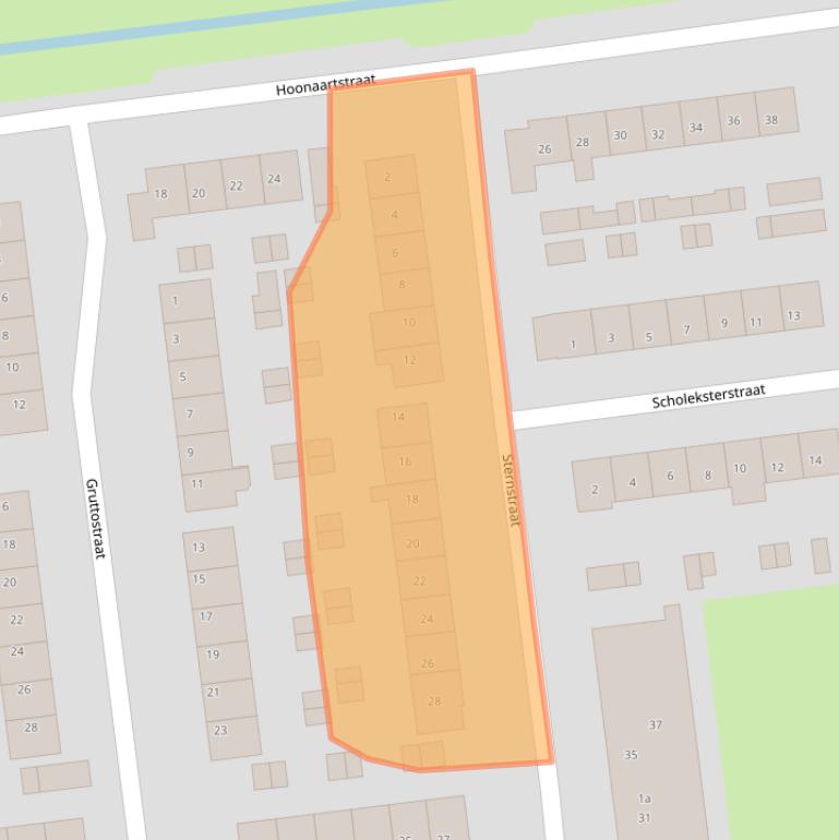 Kaart van postcodegebied 3222BN.
