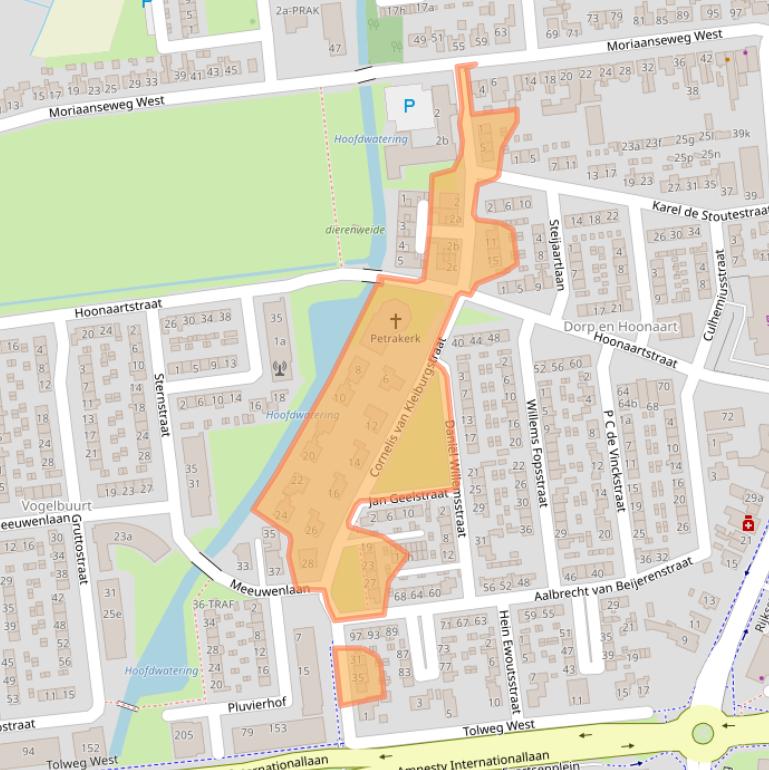 Kaart van postcodegebied 3222CD.