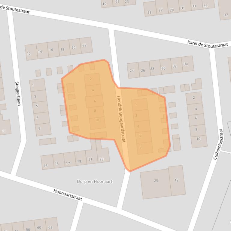 Kaart van postcodegebied 3222CH.