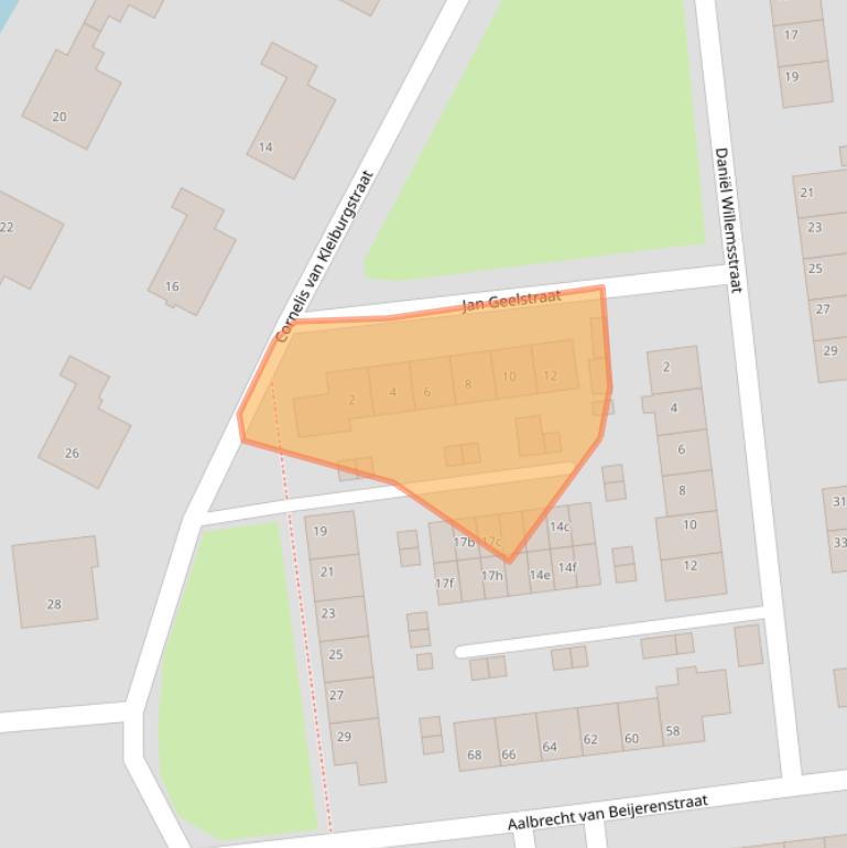 Kaart van postcodegebied 3222CM.