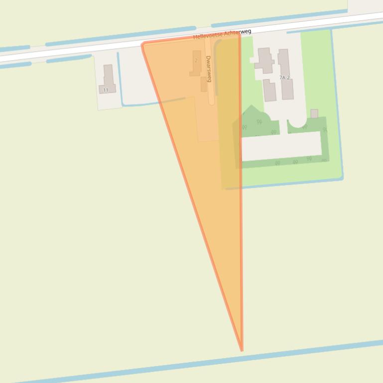 Kaart van postcodegebied 3222EE.