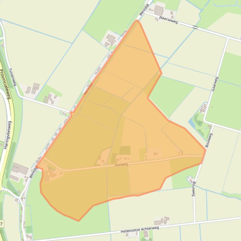 Kaart van postcodegebied 3222EK.