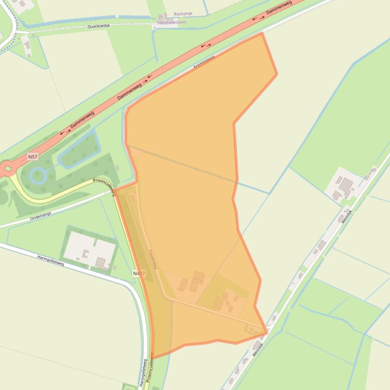 Kaart van postcodegebied 3222EN.