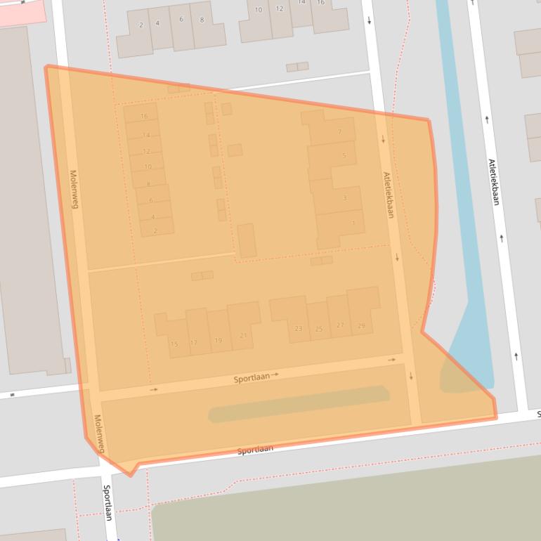 Kaart van postcodegebied 3222EV.