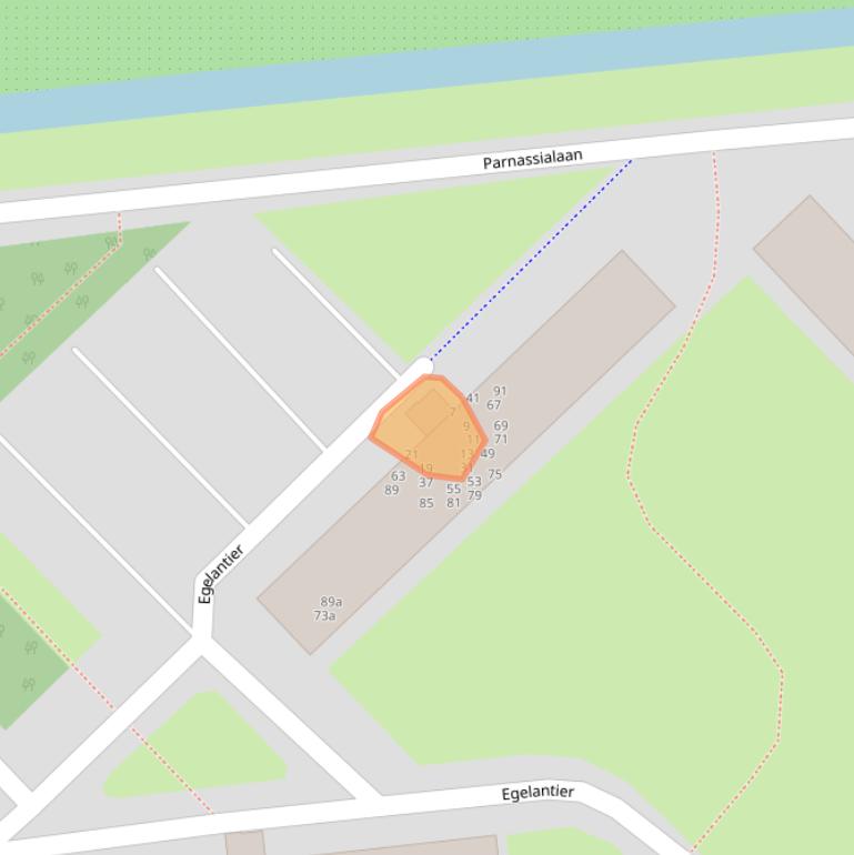 Kaart van postcodegebied 3222VA.