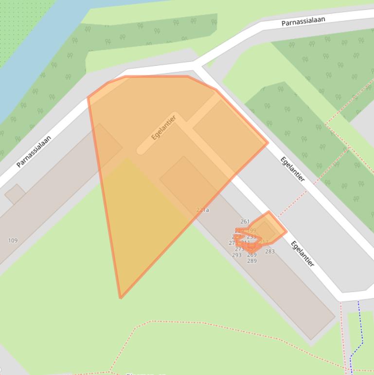 Kaart van postcodegebied 3222VH.