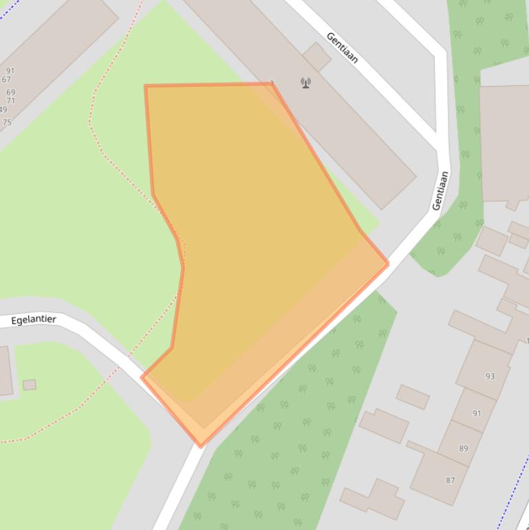 Kaart van postcodegebied 3222VM.