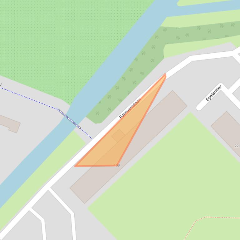 Kaart van postcodegebied 3222VV.