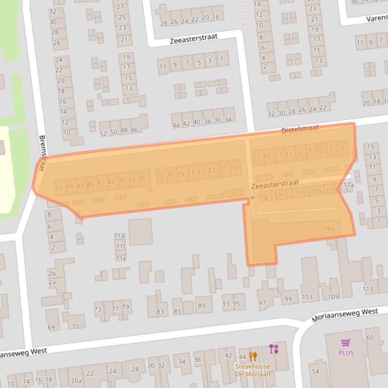 Kaart van postcodegebied 3222XB.