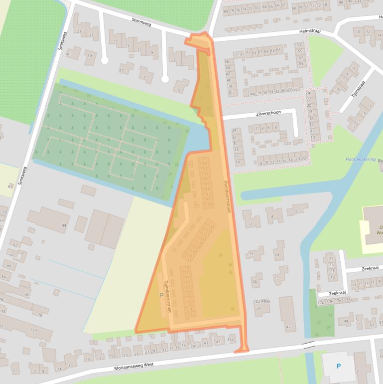 Kaart van postcodegebied 3222XD.