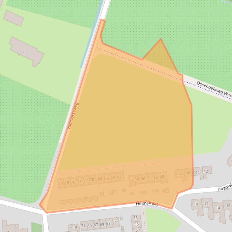 Kaart van postcodegebied 3222XH.