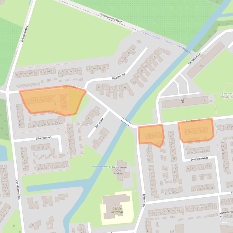 Kaart van postcodegebied 3222XK.