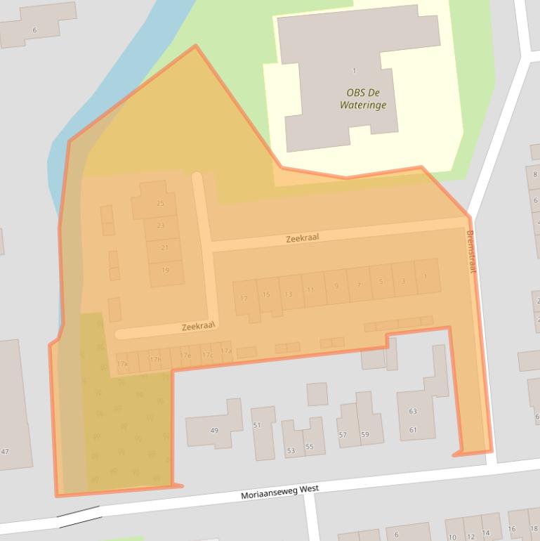 Kaart van postcodegebied 3222XS.