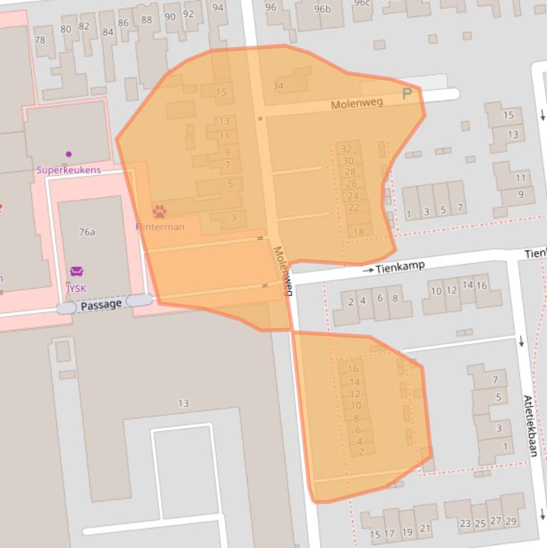 Kaart van postcodegebied 3223AE.